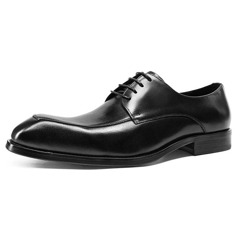 Men's British Style Handmade Pointed Leather Shoes - RewaGold