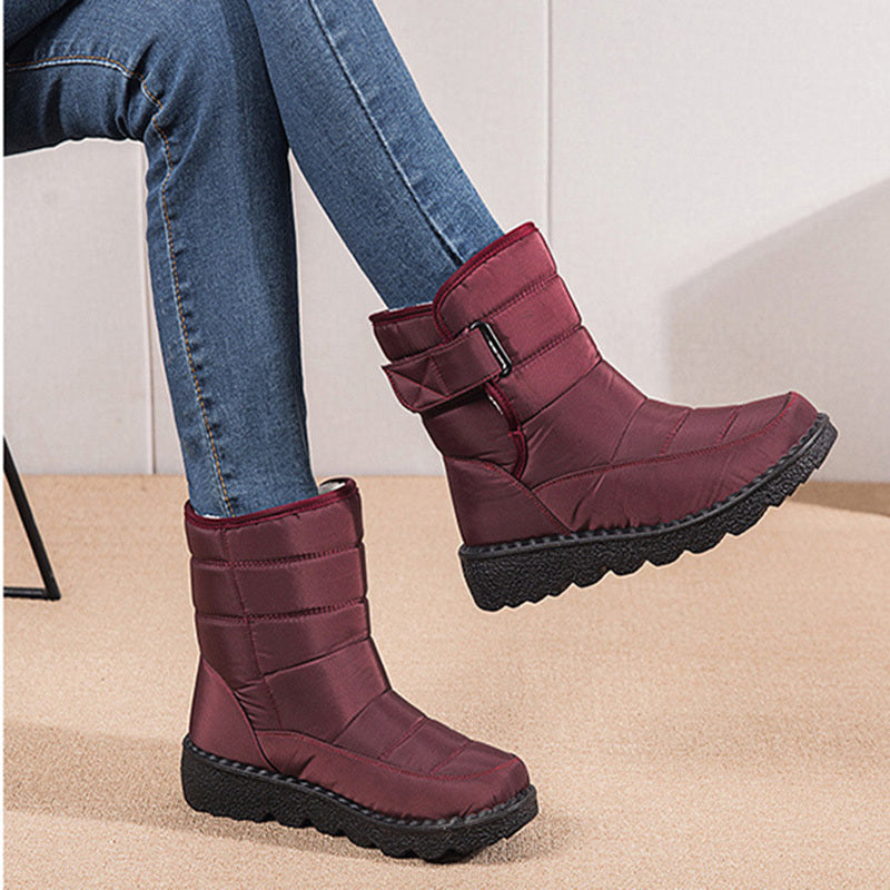 
                      
                        Snow Boots Winter Warm Plush Shoes Women Waterproof Low Heels Platform Ankle Boots Female Shoes - RewaGold
                      
                    