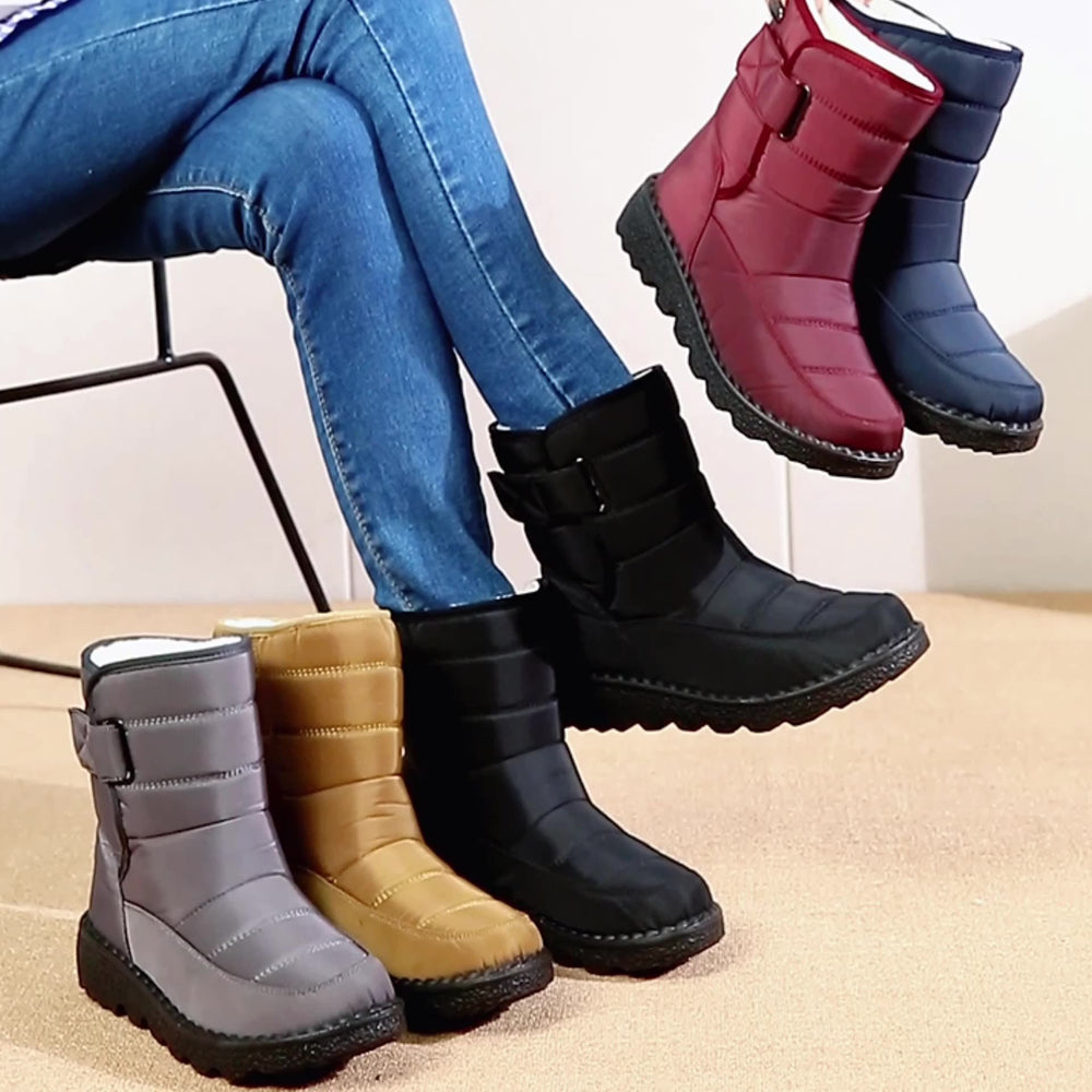 
                      
                        Snow Boots Winter Warm Plush Shoes Women Waterproof Low Heels Platform Ankle Boots Female Shoes - RewaGold
                      
                    