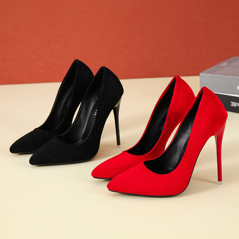 Fine Heel Pointed Toe Single Shoes Female - RewaGold